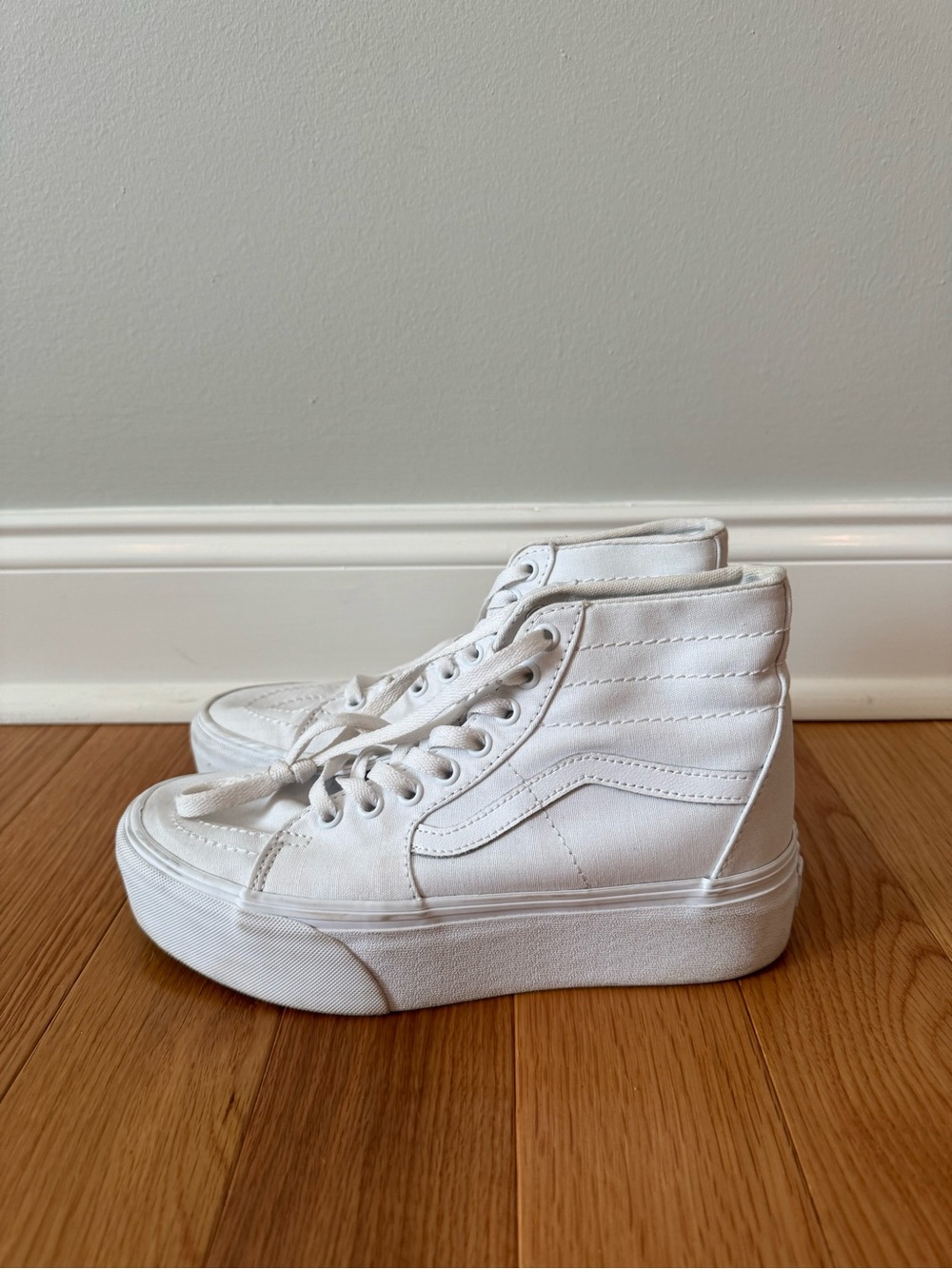 Vans White High-Top Platform Sneakers - Women's
